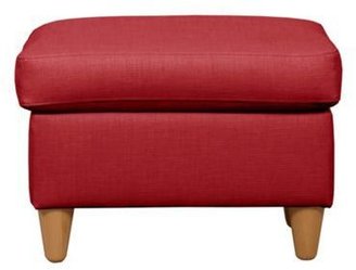 Debenhams Red 'Claudette' footstool with light coloured feet