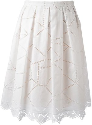 Christopher Kane geometric lace skirt
