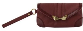 Nica Dark red bow clasp envelope purse