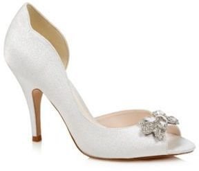 Jenny Packham No. 1 Designer silver jewel high court shoes