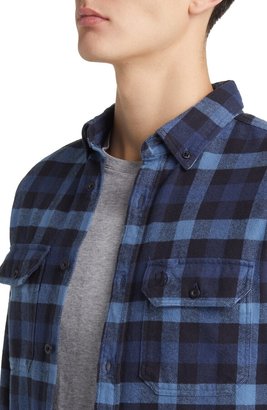 Fjallraven Skog Trim Fit Plaid Cotton Flannel Button-Down Shirt