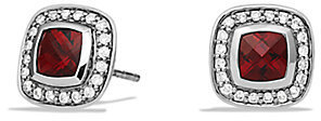 David Yurman Petite Albion Earrings with Garnet and Diamonds