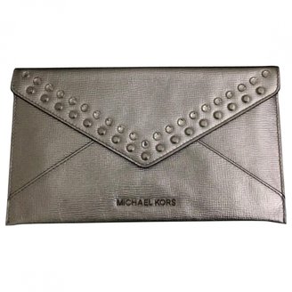 Michael Kors Silver Leather Clutch bag