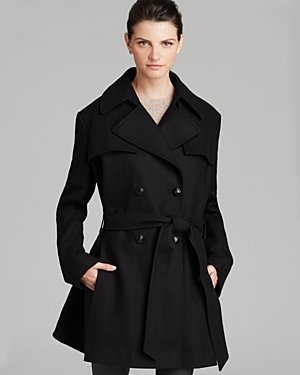 Via Spiga Coat - Double-Breasted Belted
