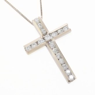 Carlina 14k white gold 1/2-ct. t.w. diamond cross pendant