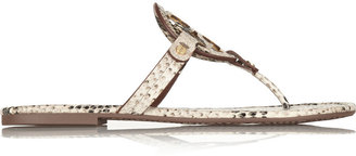 Tory Burch Miller snake-effect leather sandals