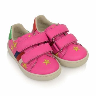 Gucci GUCCIPink Leather Bee & Star Trainers