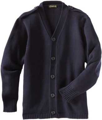 Eddie Bauer Big Boys' Epaulets And Elbow Patches Cardigan Sweater