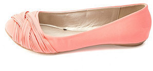 Charlotte Russe Crisscrossing Ruched Ballet Flats