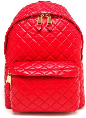 Moschino Quilted Leather Backpack