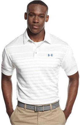 Under Armour UA Front 9 Performance Striped Golf Polo