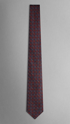 Burberry Geometric Floral Silk Tie