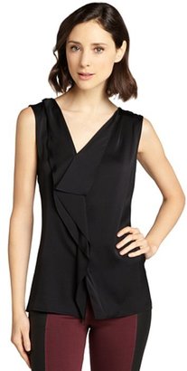 Elie Tahari black semi-sheer silk sleevless 'Melody' blouse