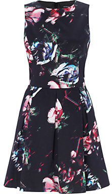 Warehouse Displaced Floral Dress, Multi