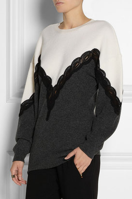Stella McCartney Lace-detailed wool sweater