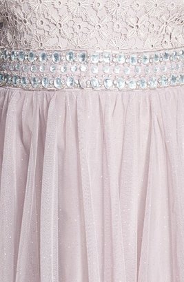 Sequin Hearts Glitter Tulle Fit & Flare Dress (Juniors)