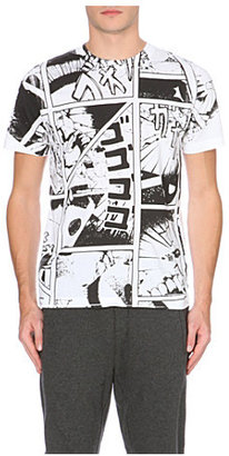 Y-3 Ninja-print cotton-jersey t-shirt - for Men