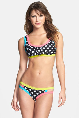 BCA Polka Dot Cutout Hipster Bikini Bottoms