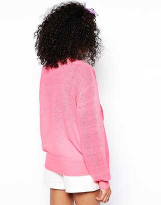 Wildfox Couture White Label Shooting Star V Neck Jumper
