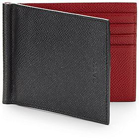 Bally Leather Money Clip Wallet
