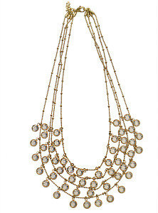 ABS by Allen Schwartz Multi Strand Crystal Necklace