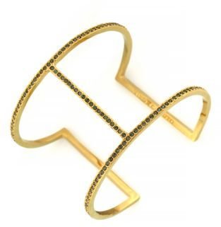 Vince Camuto Gold Tone T Bar Cuff Bracelet