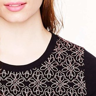 J.Crew Embroidered floral T-shirt
