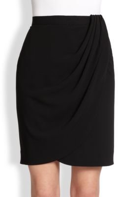 L'Agence Drape-Front Pencil Skirt