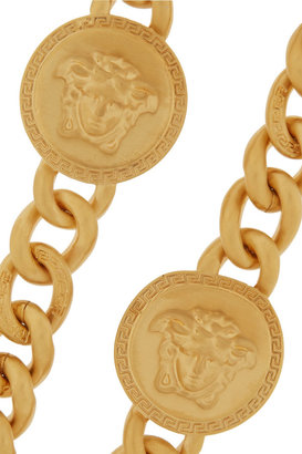 Versace Embossed gold-plated necklace