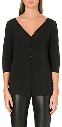 French Connection Classic Polly Plains button-up top
