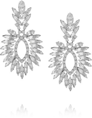 Elizabeth Cole Silver-tone crystal earrings