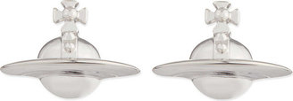 Vivienne Westwood Solid Orb Designer Silver Earrings