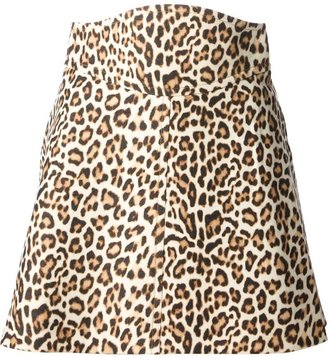 Carven leopard print skirt