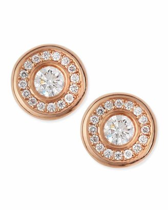 Roberto Coin 18-karat Rose Gold Diamond Stud Earrings