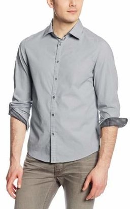 Kenneth Cole New York Men's Long Sleeve Contrast Placket Shirt
