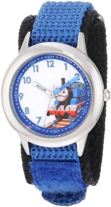 Thomas & Friends Kids' W000725 Kid's Stainless Steel Time Teacher Blue Velcro Strap Watch