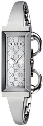 Gucci G Frame Silver Dial Stainless Steel Ladies Watch YA127511