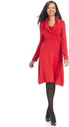 Style&Co. Dress, Long-Sleeve Cowl-Neck Sweater Dress