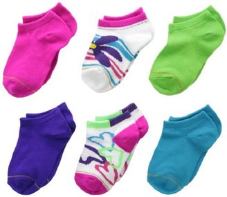 Gold Toe Big Girls'  6 Pack Neon Fashion Flat Liner Sock