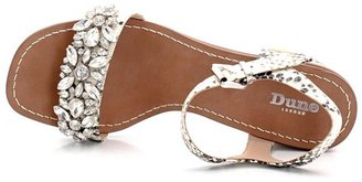 Dune London Mahala High Heeled Leather Sandals with Iridescent Diamanté