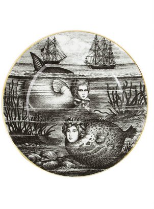 Fornasetti mermaid print plate