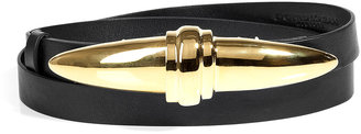 Donna Karan Black Gold Buckle Adjustable Belt