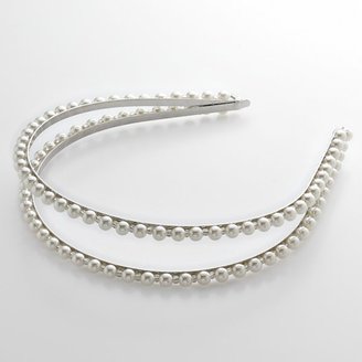 Apt. 9 double-band beaded pearl headband