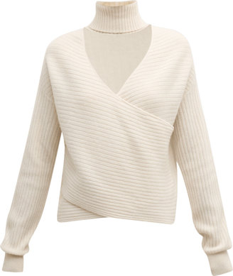 Naadam Cashmere Cutout Reversible Turtleneck Sweater