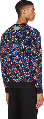 Kris Van Assche Krisvanassche Blue & Orange Confetti Sweater