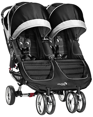 Baby Jogger City Mini Twin Pushchair, Black/Grey