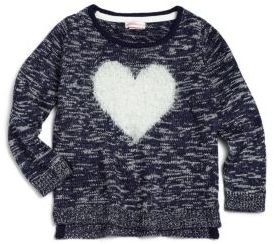 Design History Toddler's & Little Girl's Marled Heart Sweater