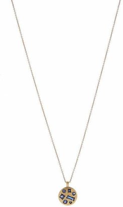 Polly Wales Gold Medium Sapphire Crystal Pendant Necklace