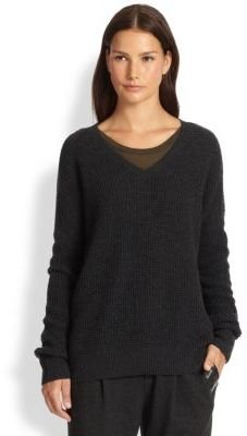 Vince Double V Thermal Wool & Cashmere Sweater