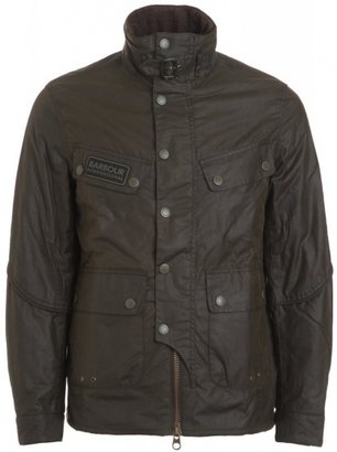 Barbour International Jacket, Olive Trail Waxed Black 53 Jacket